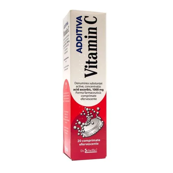 Vitamina C Additiva 1000 mg, Dr. Scheffler | 20 comprimate efervescente DR.SCHEFELER — preț și oferte