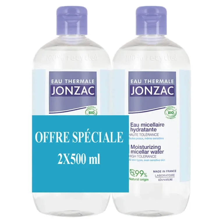 JONZAC APĂ MICELARĂ HIDRATANTĂ BIO, SET DE 2 X 500 ML — preț și oferte