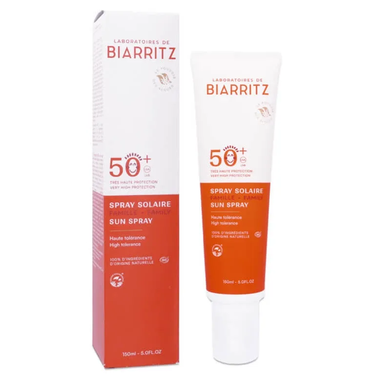 BIARRITZ SPRAY DE PROTECȚIE SOLARĂ PENTRU TOATĂ FAMILIA SPF50+ 150ML — preț și oferte