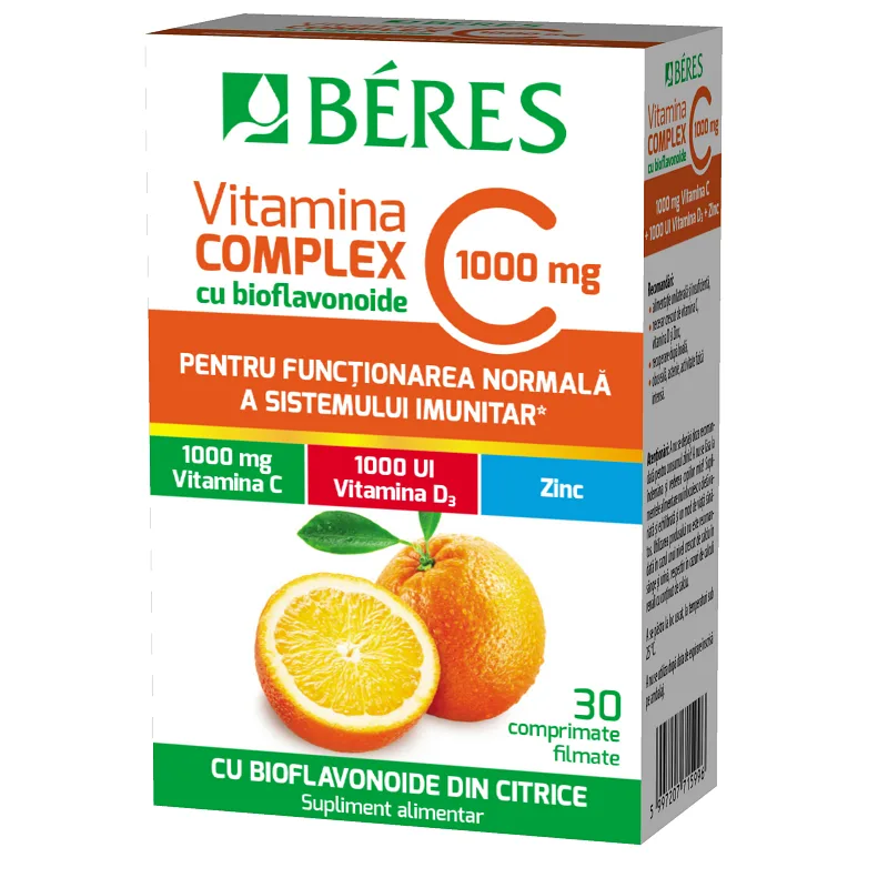Vitamina C Complex cu bioflavonoide, Beres Pharmaceuticals | 30 comprimate — preț și oferte