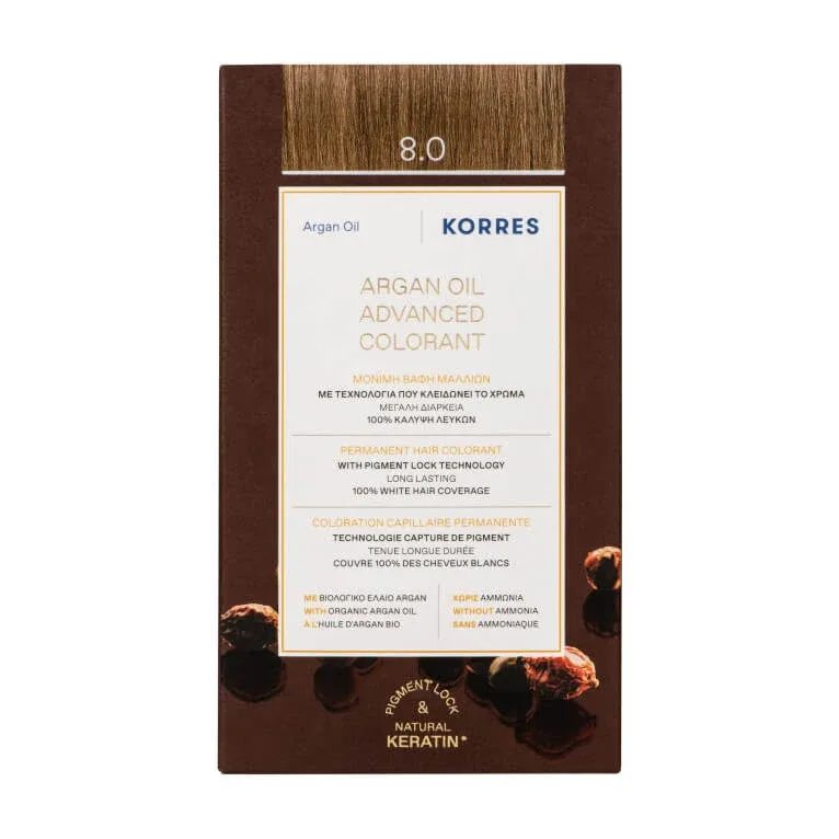KORRES VOPSEA DE PĂR CU ULEI DE ARGAN 8.0 BLOND DESCHIS — preț și oferte