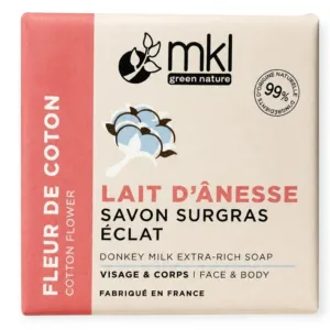 MKL LAPTE DE MĂGARĂ SĂPUN HIDRATANT CU STRĂLUCIRE DE FLOARE DE BUMBAC 100G