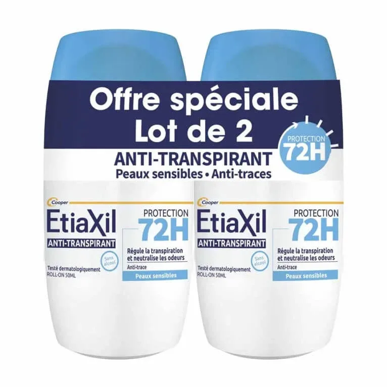 ETIAXIL ANTITRANSPIRANT PROTECȚIE 72 DE ORE, SET DE 2 X 50 ML — preț și oferte