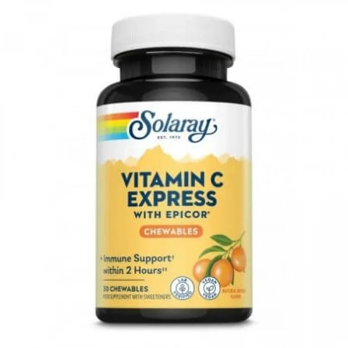 Vitamina C Express Solaray, Secom | 30 comprimate masticabile — preț și oferte