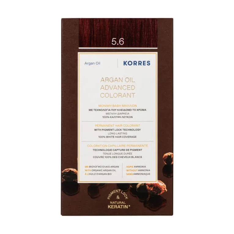KORRES VOPSEA PERMANENTĂ CU ULEI DE ARGAN ROȘU-CAFEU DESCHIS 5.6 — preț și oferte