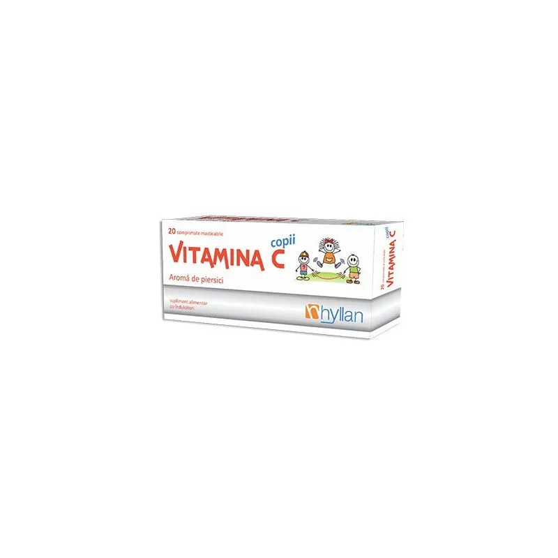 Vitamina C pentru copii | 20 comprimate masticabile HYLLAN PHARMA — preț și oferte