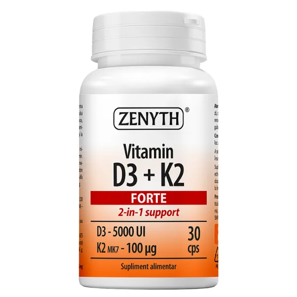 Vitamina D3 + K2 Forte, Zenyth | 30 capsule — preț și oferte