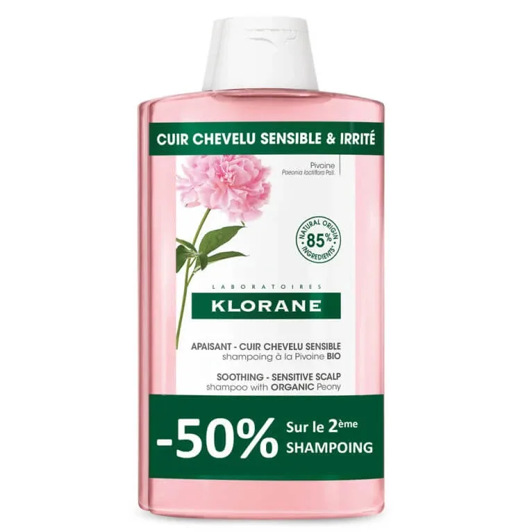KLORANE ȘAMPON CALMANT PENTRU SCALP SENSIBIL, SET DE 2 X 400 ML — preț și oferte