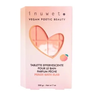 INUWET TABLETĂ EFERVESCENTĂ PENTRU BAIE CU PARFUM DE PIERSICĂ