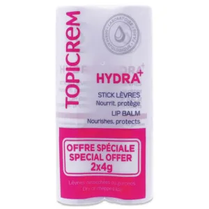 TOPICREM HYDRA+ STICK DE BUZE, SET DE 2 X 4 G