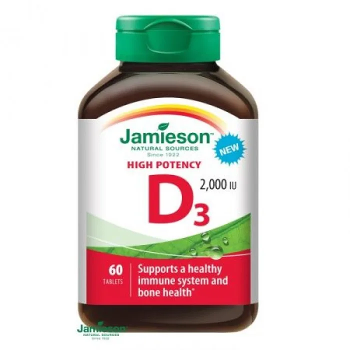 Vitamina D3 2000UI, Jamieson | 60 tablete JAMIESON LABORATOIRES — preț și oferte