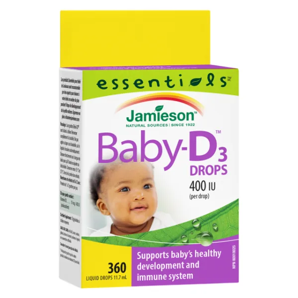 Vitamina D3 400UI Picaturi pentru copii, Jamieson | 11.7 ml JAMIESON LABORATOIRES — preț și oferte