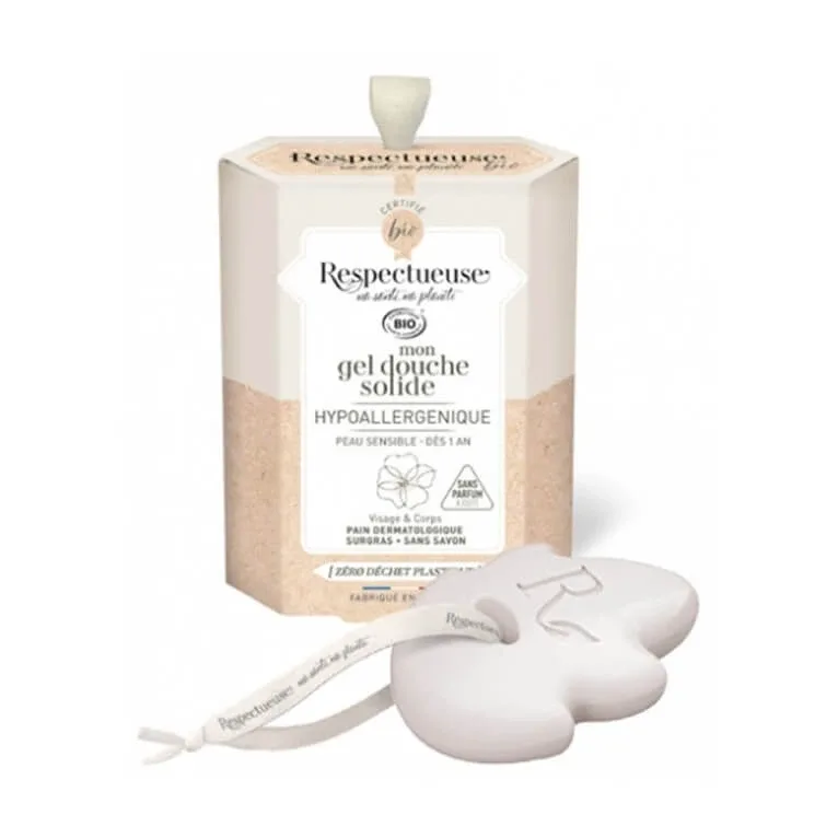 RESPECTUEUSE BIO – GELUL MEU DE DUȘ SOLID, HIPOALERGENIC, 75 G — preț și oferte