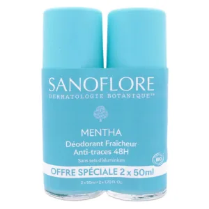 SANOFLORE BIO DEZODORANT PROASPĂTARE CU MENTĂ SET DE 2X50ML