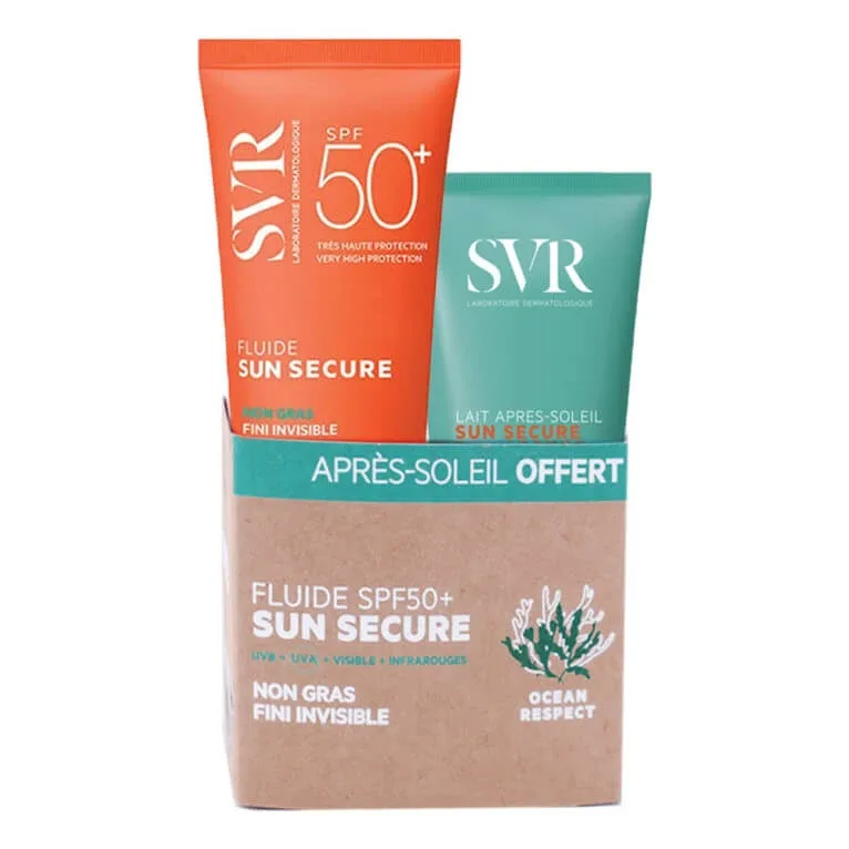 SVR SUN SECURE FLUID SPF50+ 50 ml + CREMĂ DUPĂ PLAJĂ 50 ml — preț și oferte