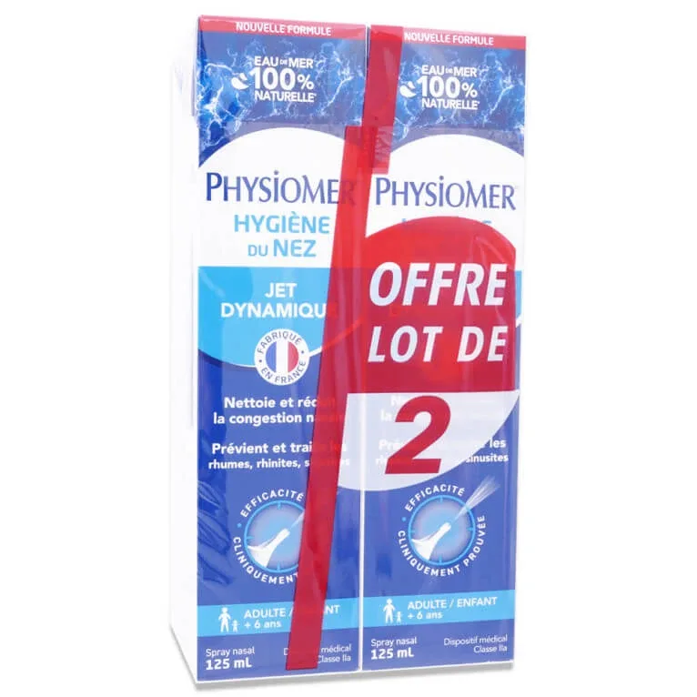 PHYSIOMER – PRODUS DE IGIENĂ NASALĂ CU JET DINAMIC – SET DE 2 X 125 ML — preț și oferte