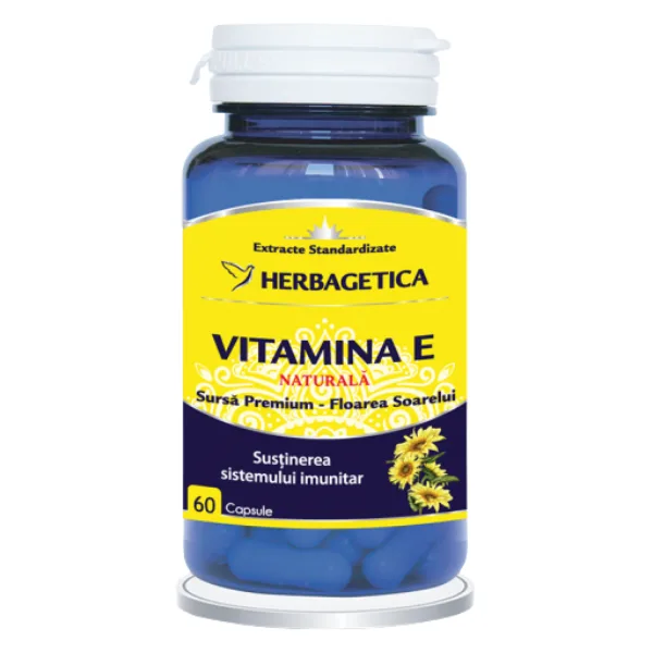 Vitamina E, Herbagetica | 60 capsule — preț și oferte