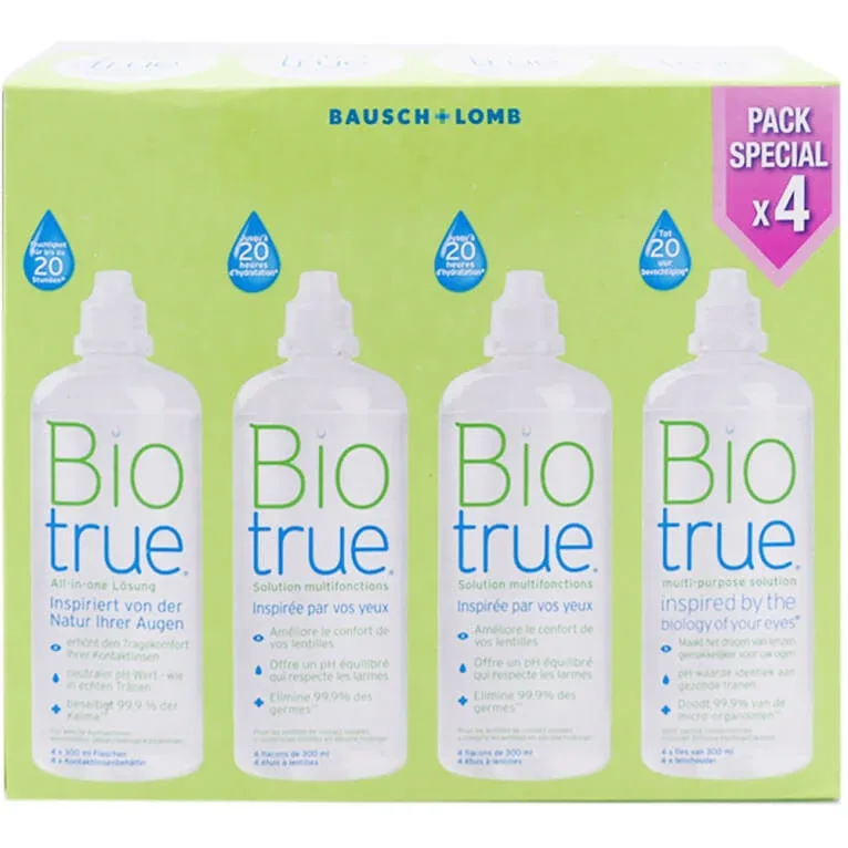 BAUSCH & LOMB BIOTRUE PACHET DE 4 STICLURI DE 300 ML — preț și oferte