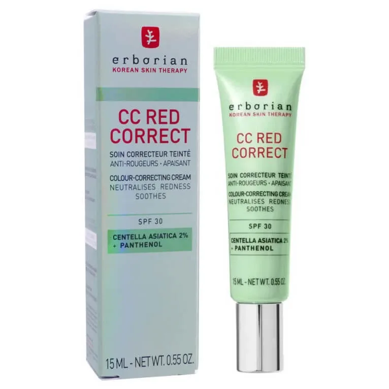 ERBORIAN CC RED CORRECT CREMĂ DE TEN CU PROTECȚIE SOLARĂ SPF30 15ML — preț și oferte