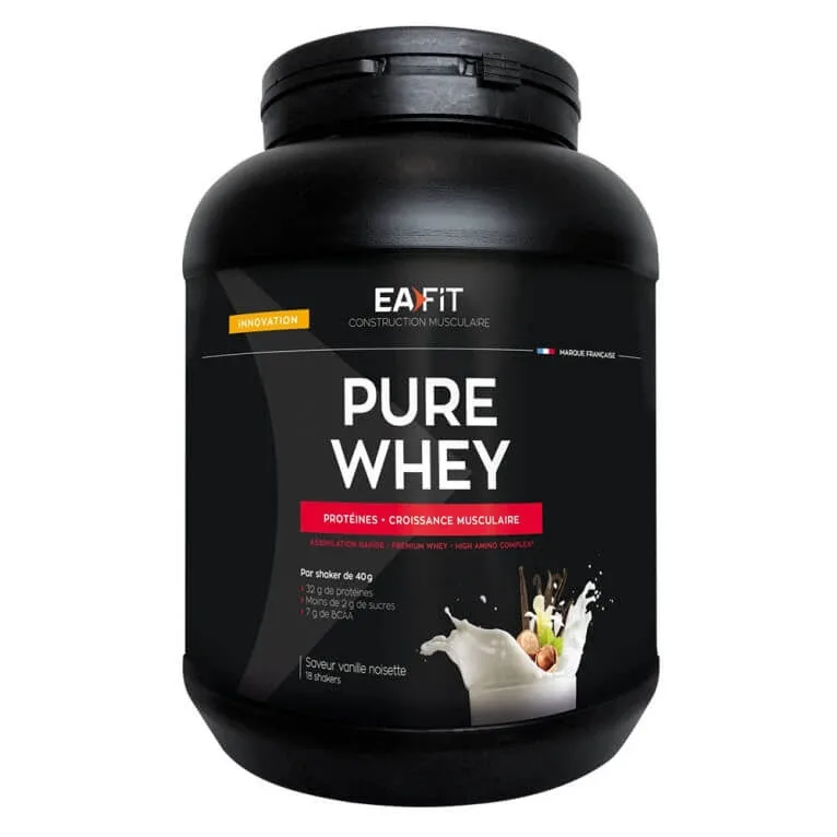 EAFIT PURE WHEY, AROMĂ DE VANILIE ȘI ALUNE, 750 G — preț și oferte
