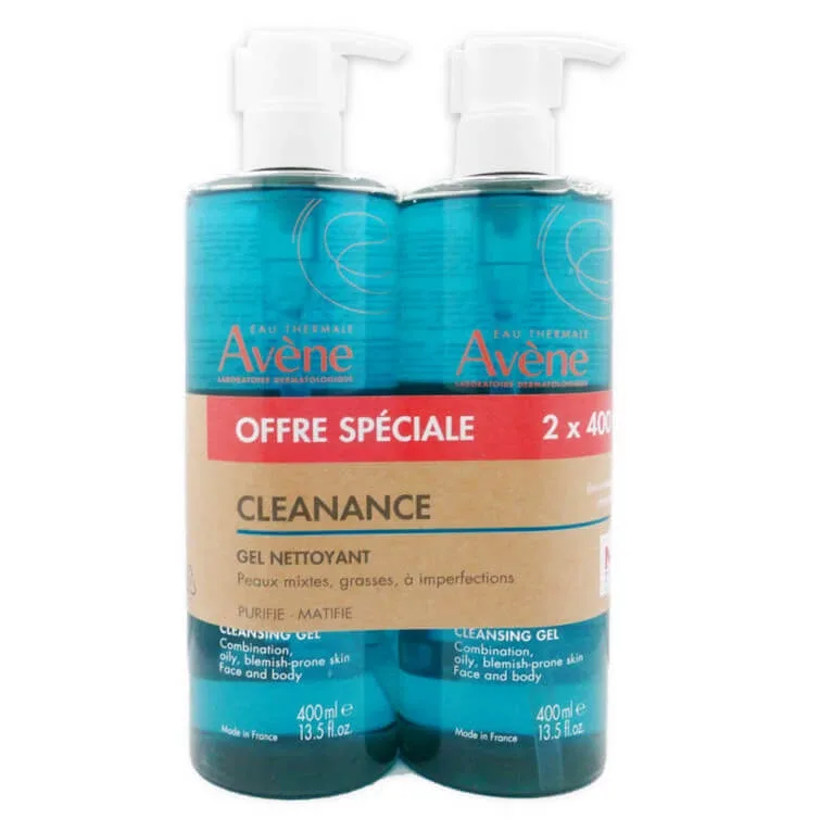 AVENE CLEANANCE GEL DE CURĂȚARE, SET DE 2 X 400 ML — preț și oferte
