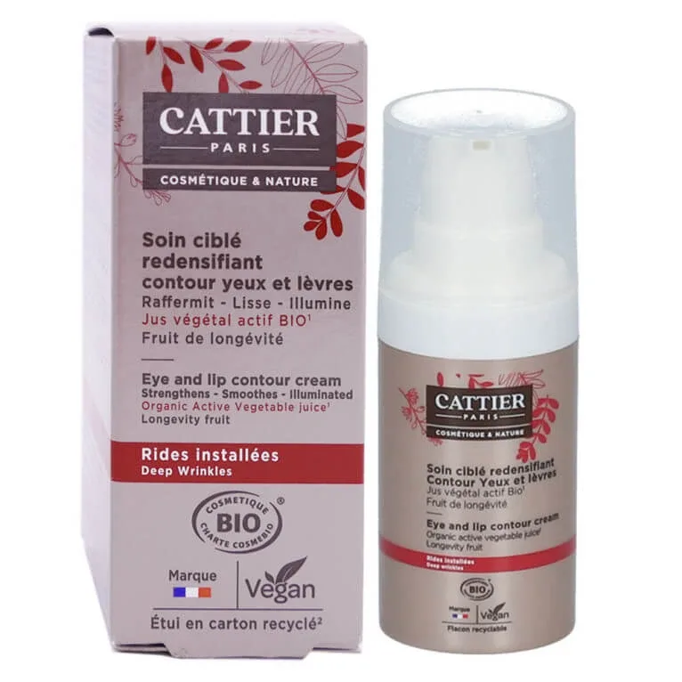 CATTIER TRATAMENT ȚINTIT REDENSIFICANT PENTRU CONTURUL OCHILOR ȘI BUZELOR, BIO, 15 ML — preț și oferte