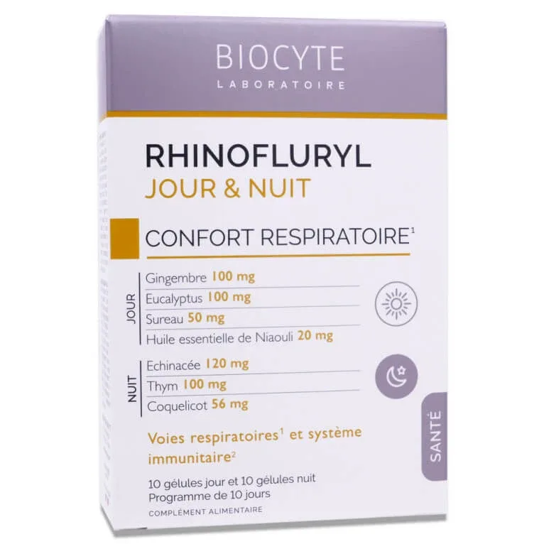 BIOCYTE RHINOFLURYL ZI ȘI NOAPTE 20 CAPSULE — preț și oferte