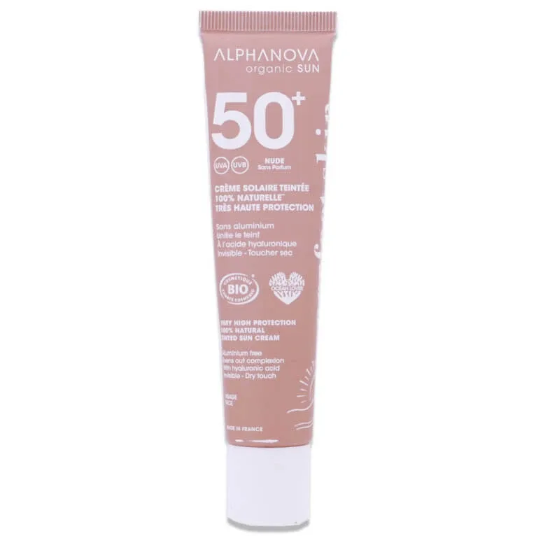 ALPHANOVA BIO CREMĂ DE PROTECȚIE SOLARĂ CU NUANȚĂ NUDE SPF50+ 40G — preț și oferte