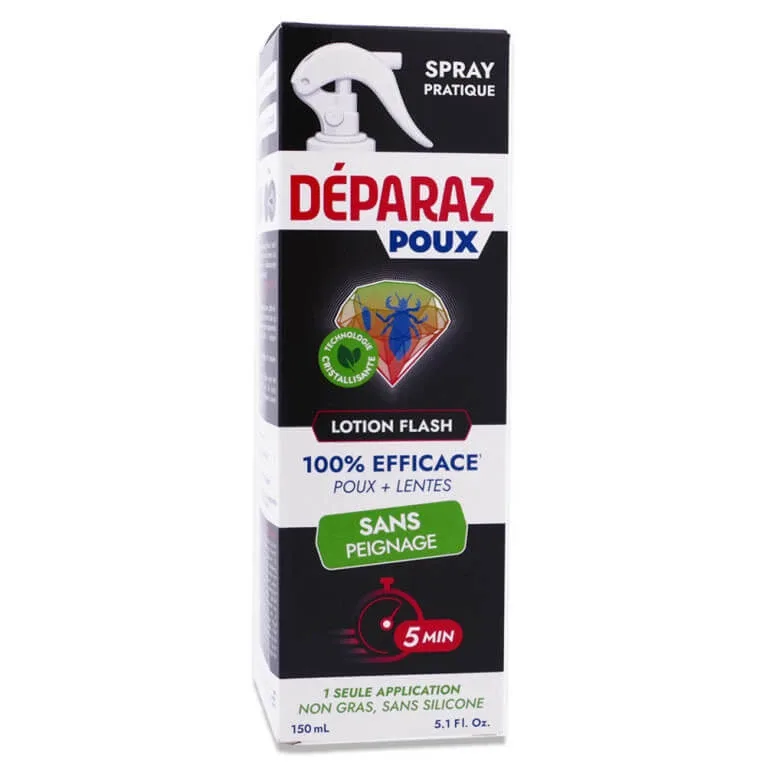 DERAPAZ LOTIUNE FLASH ÎMPOTRIVA PĂDUCHILOR, FĂRĂ PERIERE, SPRAY 150 ML — preț și oferte