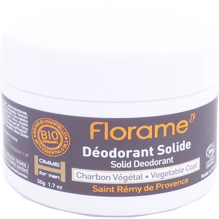 FLORAME DEODORANT SOLID PENTRU BĂRBAȚI CU CĂRBUNE VEGETAL 50G — preț și oferte