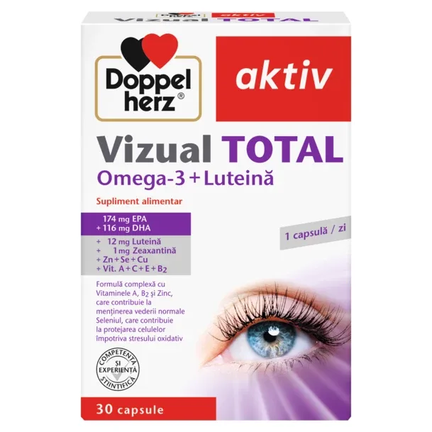 Vizual Total Omega 3 + Luteina, Doppelherz Aktiv | 30 capsule QUEISSER PHARMA — preț și oferte