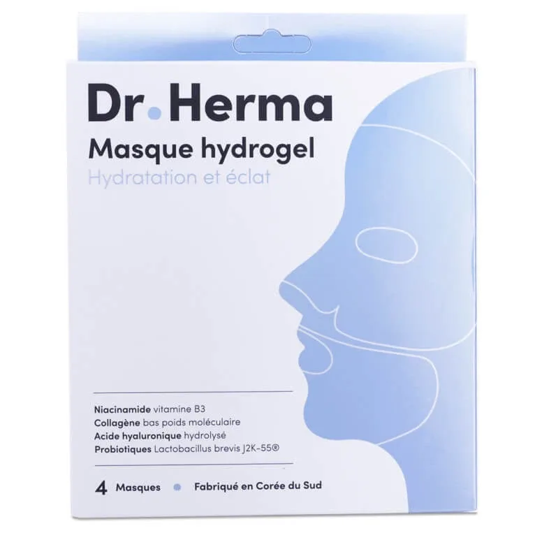 DR HERMA MASCĂ HIDROGEL PENTRU HIDRATARE ȘI LUMINOZITATE – 4 MĂȘTI — preț și oferte