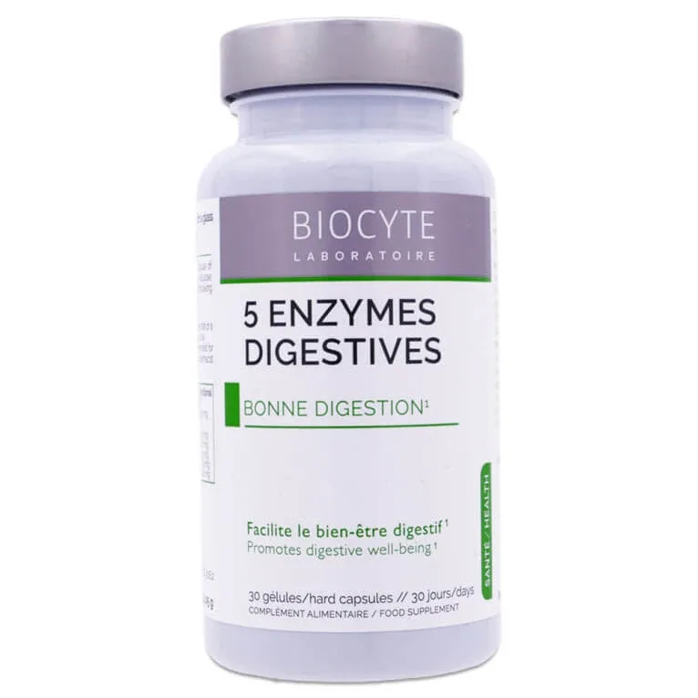 BIOCYTE 5 ENZIME DIGESTIVE 30 DE CAPSULE — preț și oferte