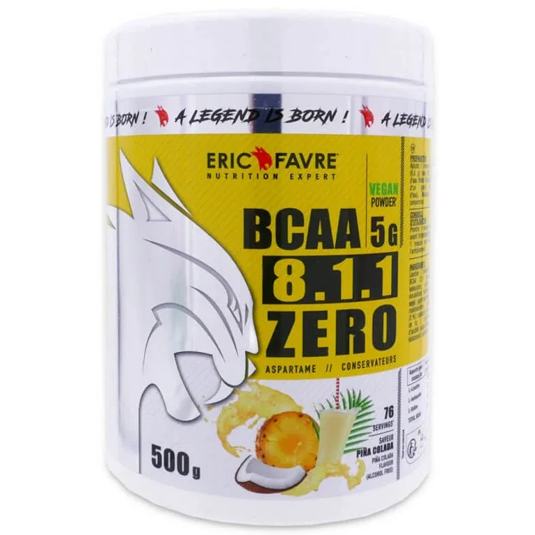 ERIC FAVRE BCAA 8.1.1 ZERO, AROMĂ PINA COLADA, 500 g — preț și oferte