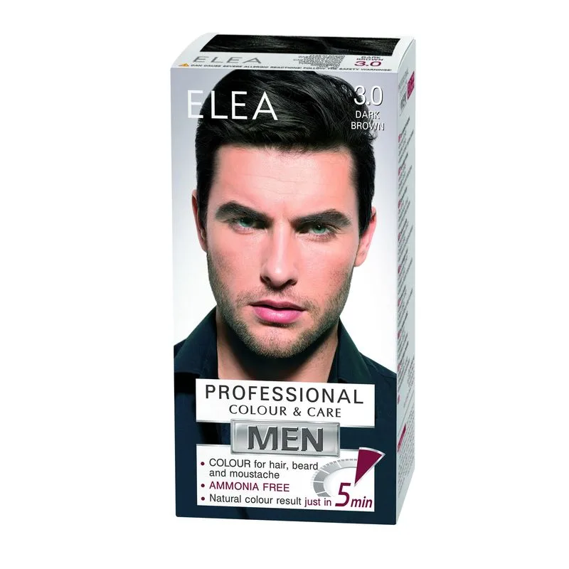 Vopsea barbati pentru par, barba si mustata 3.0 - Saten Inchis, Elea Professional | 50 ml SOLVEX COSMETICS INFINITY — preț și oferte