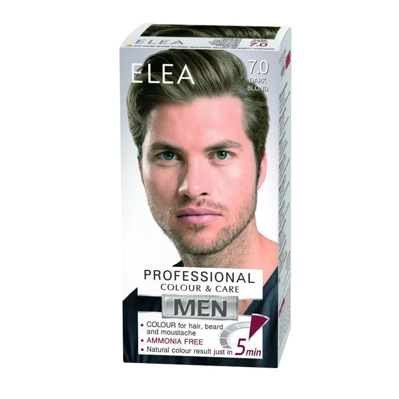 Vopsea barbati pentru par, barba si mustata 7.0 - Blond Inchis, Elea Professional | 50 ml SOLVEX COSMETICS INFINITY — preț și oferte