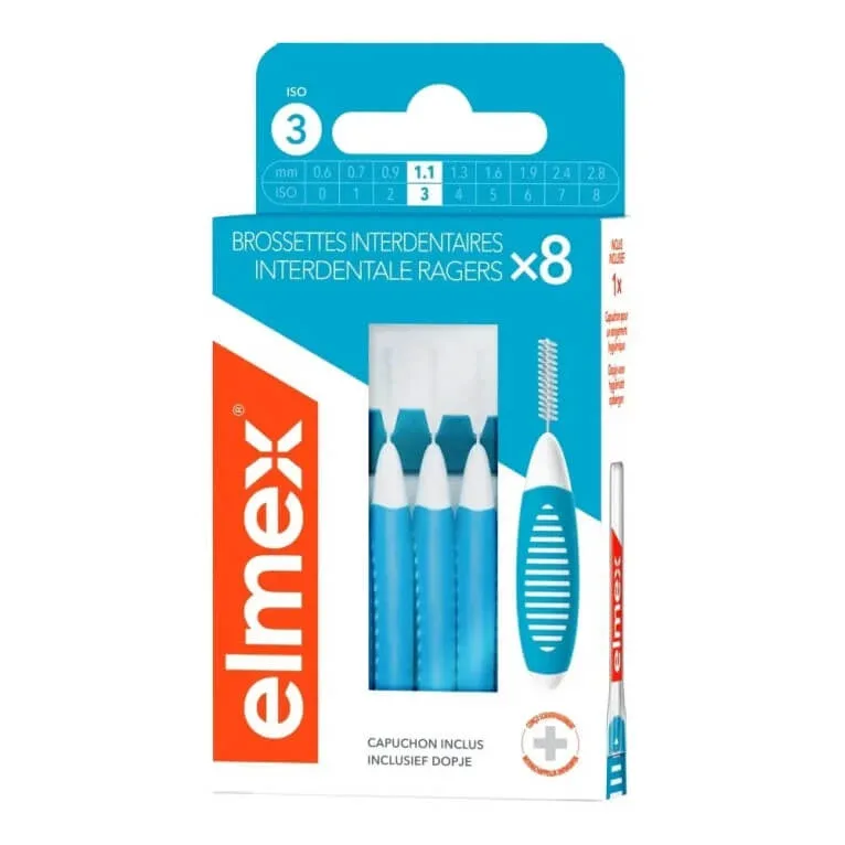 ELMEX 8 periuțe interdentare ISO 3, 1,1 mm — preț și oferte