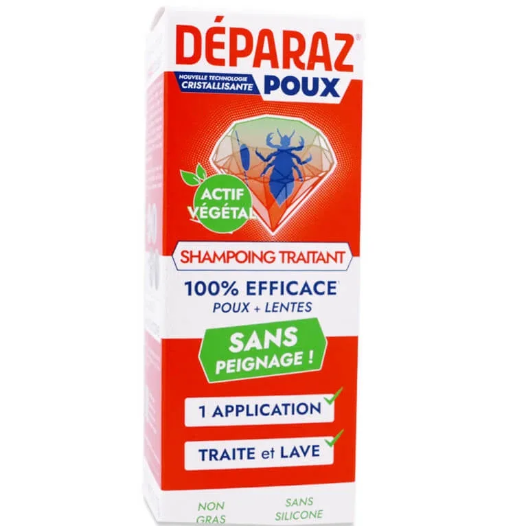 DEPARAZ ȘAMPON DE TRATARE ÎMPOTRIVA PĂDUCHILOR, FĂRĂ PERIERE, 100 ML — preț și oferte