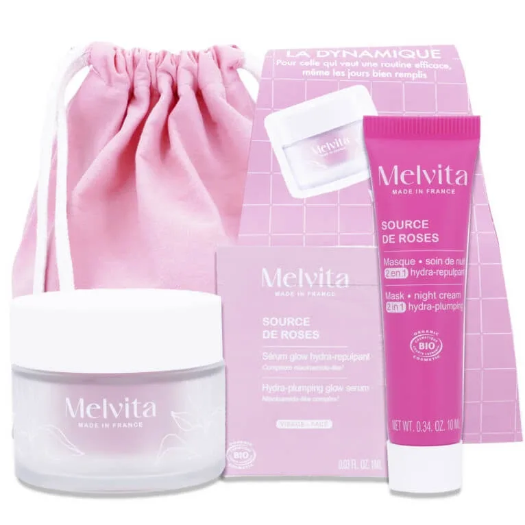 MELVITA SET „LA DYNAMIQUE” – PUNGĂ + 3 PRODUSE DE ÎNGRIJIRE — preț și oferte