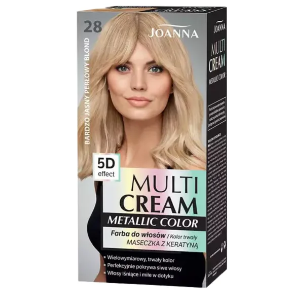 Vopsea de par 28 Blond Perlat foarte deschis Metallic Color, Joanna | 125 g — preț și oferte