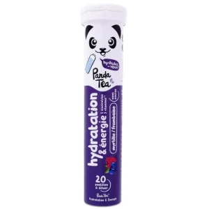 PANDA TEA HIDRATARE ȘI ENERGIE AFINE ȘI ZMEURĂ 20 TABLETE