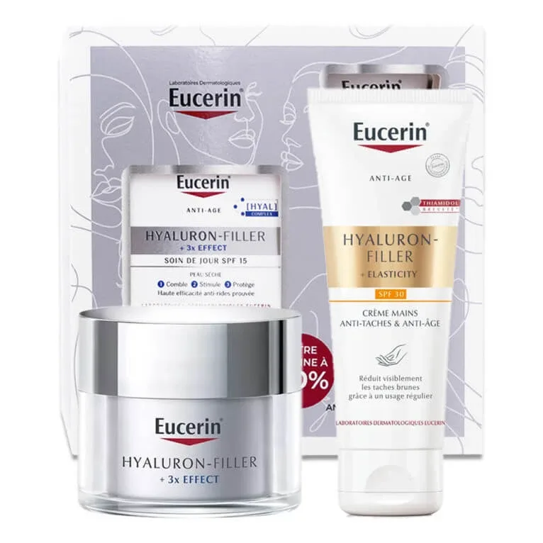 EUCERIN SET HYALURON FILLER CREMĂ 3x EFFECT SPF15 + CREMĂ DE MÂINI — preț și oferte
