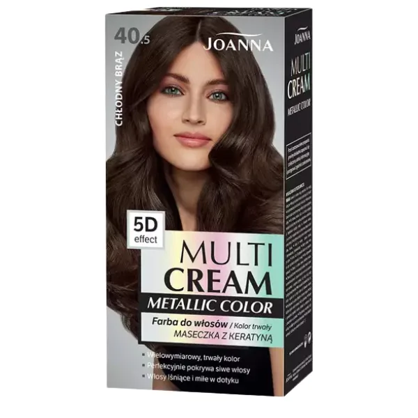Vopsea de par 40.5 Castaniu rece Metallic Color, Joanna | 125 g — preț și oferte