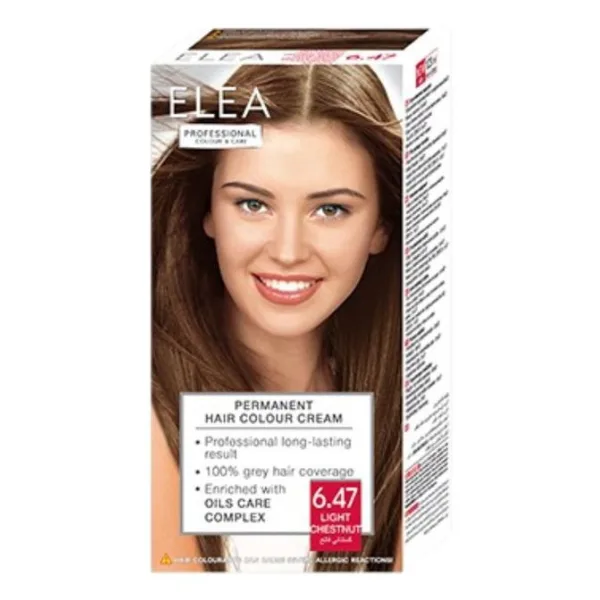 Vopsea de par 6.47 - Castaniu Deschis, Elea Professional | 123 ml SOLVEX COSMETICS INFINITY — preț și oferte