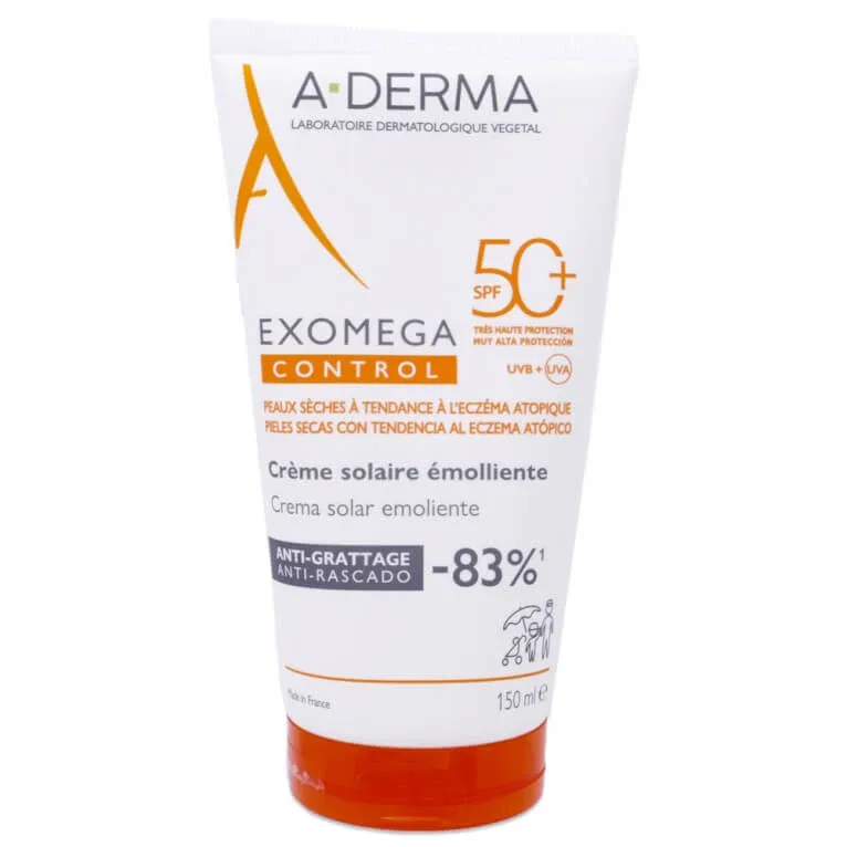 ADERMA EXOMEGA CONTROL CREMĂ SOLARĂ EMOLLIENTĂ SPF50+ 150ML — preț și oferte