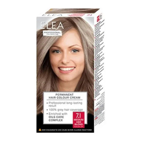 Vopsea de par 7.1 - Blond Cenusiu, Elea Professional | 123 ml SOLVEX COSMETICS INFINITY — preț și oferte