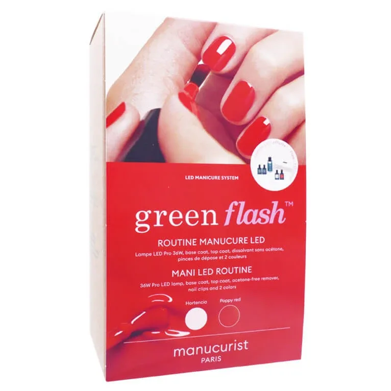 MANUCURIST GREEN FLASH – Rutina de manichiură cu LED HORTENCIA POPPY RED — preț și oferte