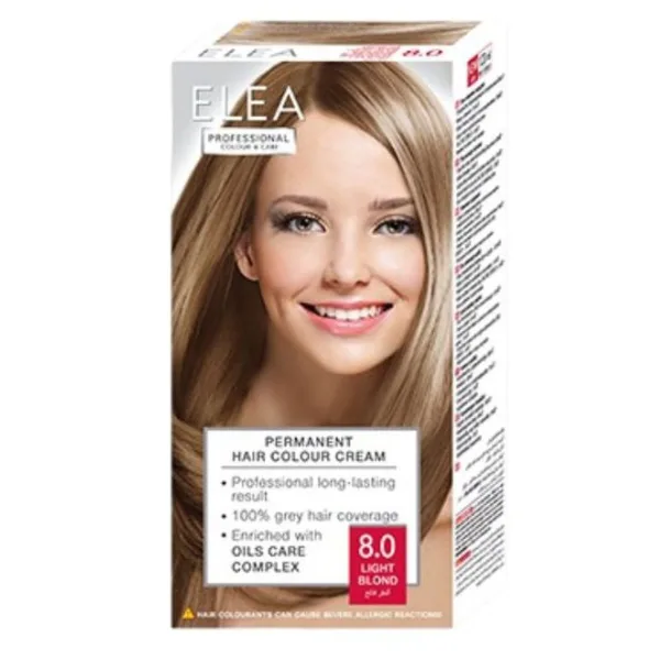 Vopsea de par 8.0 - Blond Deschis, Elea Professional | 123 ml SOLVEX COSMETICS INFINITY — preț și oferte