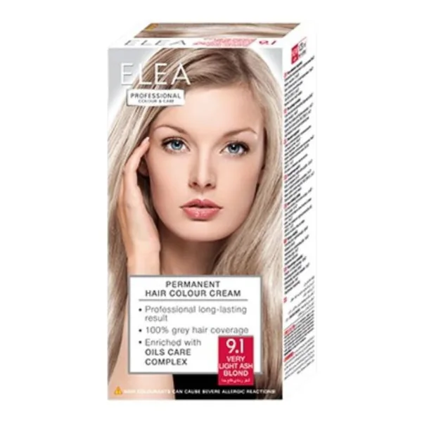 Vopsea de par 9.1 - Blond Cenusiu Foarte Deschis, Elea Professional | 123 ml SOLVEX COSMETICS INFINITY — preț și oferte