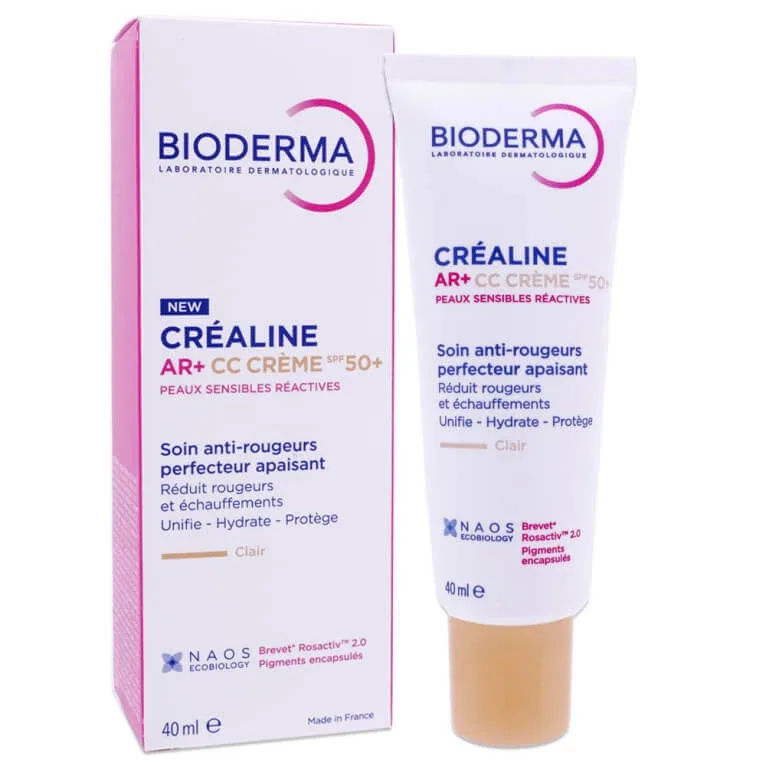 BIODERMA CRÉALINE AR+ CC CREMĂ CLARĂ SPF50+ 40 ml — preț și oferte